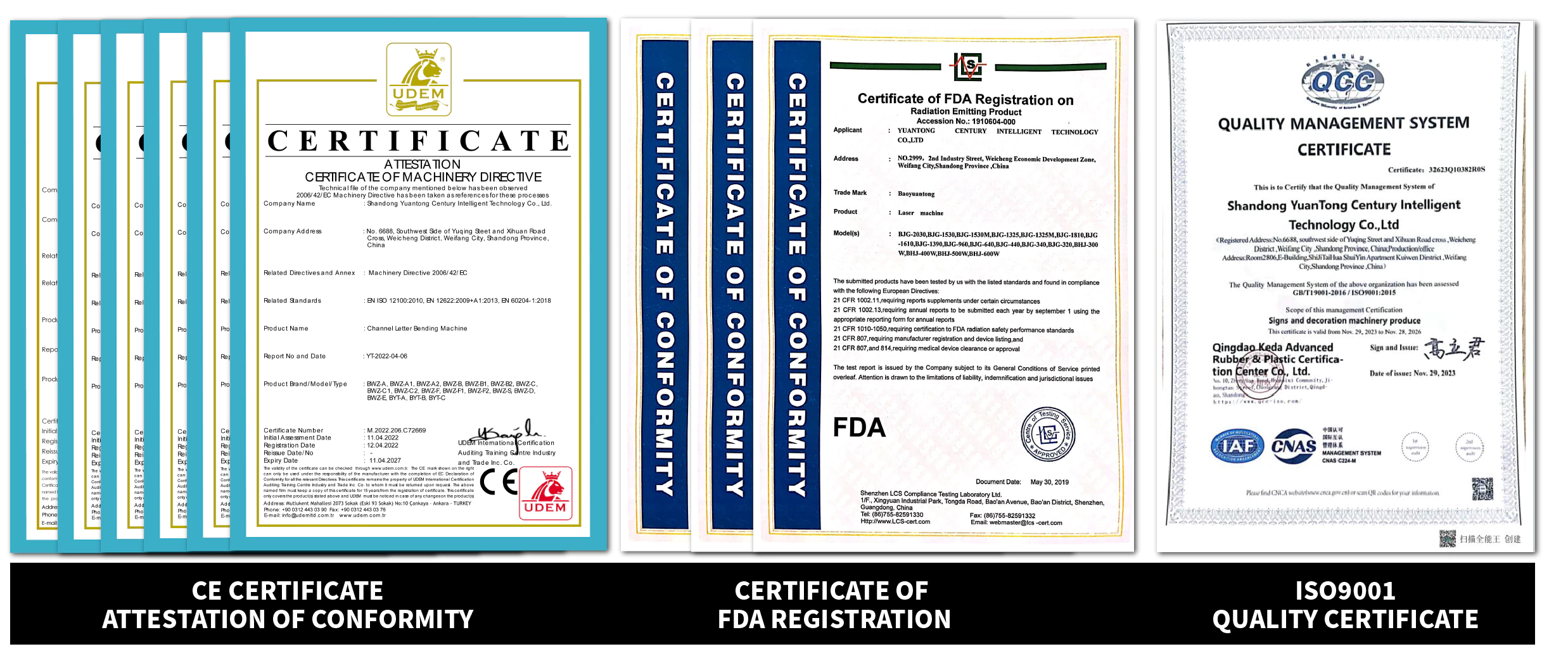 CE FDA ISO9001 certification